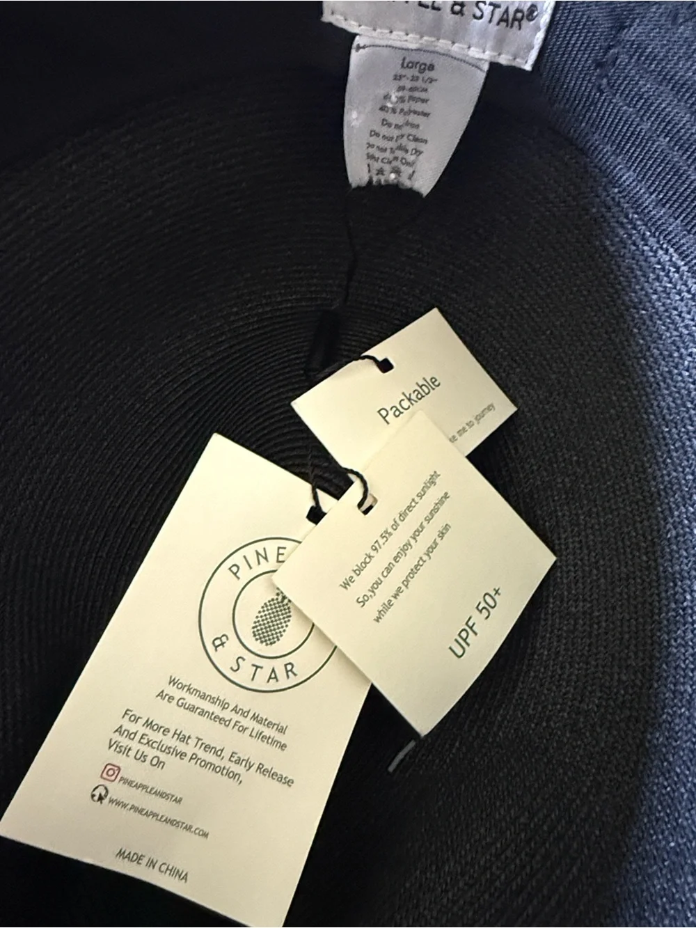 Packable Fedora Hat - Size Large